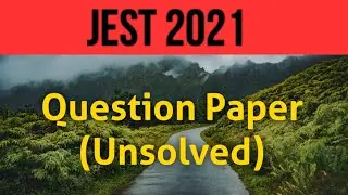 JEST Physics 2021 | Question Paper ||✓