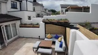 Multi-Level Garden Transformation with Pergola & Travertine Patio | Lakeside, Cardiff