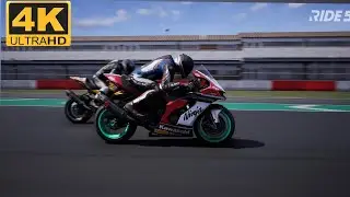 Ninja ZX-10R Speed Run at Donington Park | Sharp Cornering & High-Speed Action!