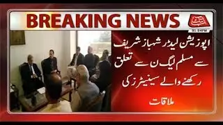 PMLN Senators Meet Opposition Leader Shehbaz Sharif