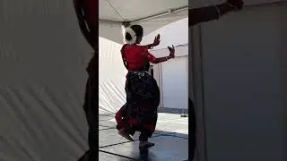A girl dancing gracefully