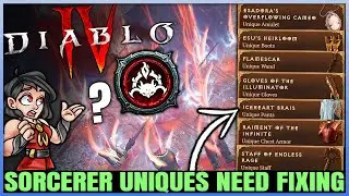 Diablo 4 - Sorcerer Uniques Are Broken - All Sorcerer Unique Gear Power Ranking & Secrets Guide!