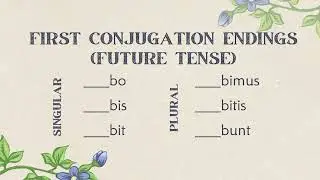 CC Cycle 2 Week 6 Latin | First Conjugation Endings (Future Tense)