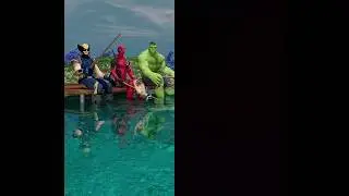 Wolverine vs Deadpool vs Hulk | Hulkcatches a snake |Marvel Animation