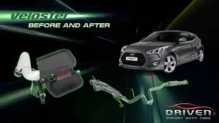 Veloster Turbo K&N Intake and MBRP Exhaust before and after.