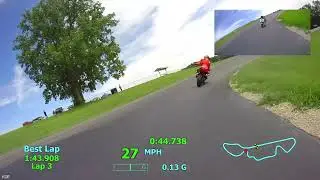 Grattan Counter Clockwise Following Coach on the Yamaha R7