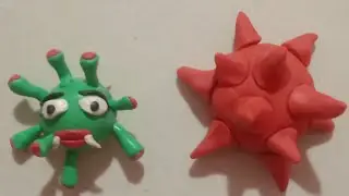 DIY - How To Make A 🦠/ CORONAVIRUS / Playdoh Model Craft Tutorial - Clay Art