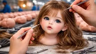 Inside a Massive Doll Factory: How Realistic Doll Heads Are Made (Full Process)