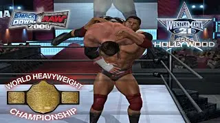 WWE Triple H vs Batista Championship match WrestleMania 21 | SmackDown vs Raw 2006 PCSX2