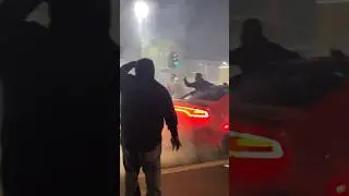 GUY GETS SMACKED BY CHARGER‼️ #cars #drift #viral #crazy #blowup #takeover