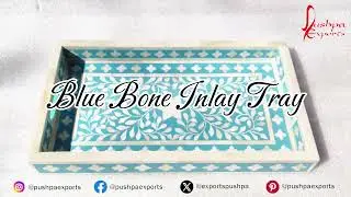 Luxury Living: Blue Bone Inlay Tray 🏺 | A Masterpiece of Craftsmanship! #boneinlaytray #boneinlay