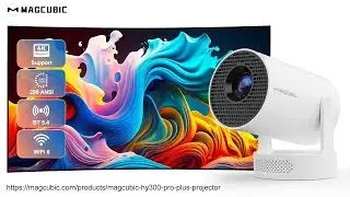 Magcubic HY300 Pro + 1280*720P Android 11 8000 Lumens Wifi6 BT5.4 Portable Mini Projector
