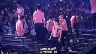 160318 EXO'luXion[dot] 첫 눈 EXO - 종대가 경수 머리 깨물려하고, 자꾸 경수한테 장난을 쳐요~ (+세훈이의 엑소엘 고마워ㅠㅠ)