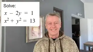 Quadratic simultaneous equation by substitution - GCSE maths