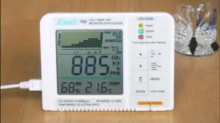 CO2 monitor with Zoom In; Zoom Out capability.