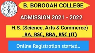 B Borooah College Online Admission 2021 - 2022  / Online Registration started