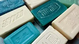 ASMR cutting dry soap/oddly carving soap/satisfying relaxing crunchy sounds/Crushing soap ASMR #4518