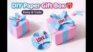 Mini Paper Gift Box with Love ❤️ | Easy DIY Paper Craft Tutorial