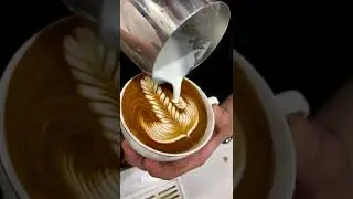 Triple Rosetta Latte Art | Coffee Art #shorts #barista #latteart #coffee #art