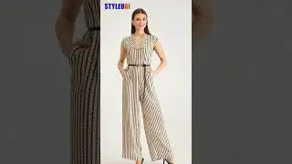 🖤 AI-Generated Model in Trendy Jumpsuit | Street Style Vibes #shorts