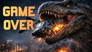 GAME OVER | A Giant Allosaurus Destroys the City and Takes Down a Military Helicopter