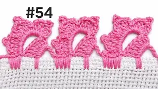 Como Tejer Encantadora Puntilla con Dise&ntilde;o de Flores🎀🌸Tutorial F&aacute;cil ✔️