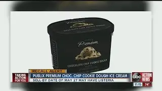 Recall: Publix Premium Chocolate Chip Cookie Dough Ice Cream  due to possible Listeria contamination