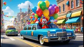 Honking Cars in the City Parade | Silly Kids Song | Funny Vehicle Rhyme