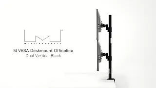 M VESA Deskmount Officeline Dual Vertical Black