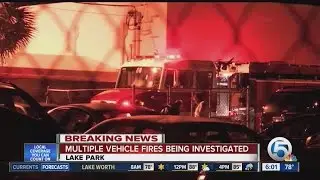 4 vehicles set on fire in Lake Park area