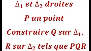 Utilisation d'une rotation, construction g&eacute;om&eacute;trique,