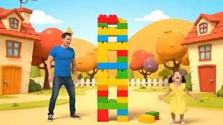 Roblox Tiny Builder Built a Wobbly Tower | Nursery Rhymes for Kids & Baby Songs