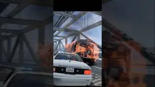 Beaming Drive Crash in Slow Motion 😱#crashdrive #youtubeshorts