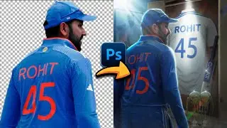 Rohit Sharma Sports Manipulation like 433 | Photoshop Layer Breakdown Tutorial