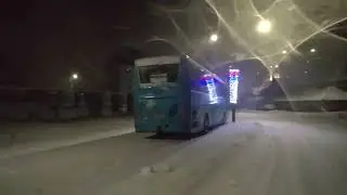 Autobuska stanica Donji Milanovac 2026. Božić, zimska snežna mećava.