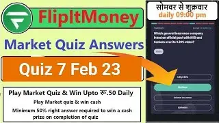 Flipit Money Application Quiz 7 February 23// Win Assured Cashback