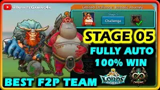 Lords Mobile Barbarian Limited Challenge Stage 5 Fully Auto | Barbaric Journey Stage 5 Fully Auto