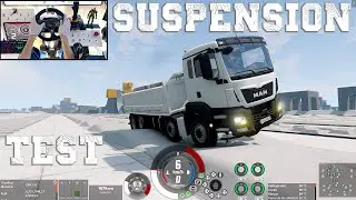 BeamNG.Drive | MAN TGS suspension test with 55 tons of steel | Logitech g920 relaxing drive