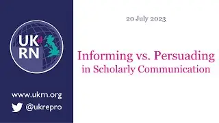 Informing vs Persuading in Scholarly Communication