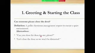 Classroom Language (Greeting & Starting the Class - the Fourth Expression)
