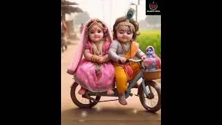❤Tune kaun se punya kiye Radhe❤। Cute little Krishna 🥰 । Krishna bhajan #trending #shorts #aivideo