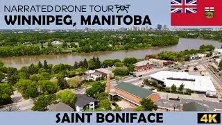 ⛪ Сент-Бонифас, Виннипег, Манитоба 🇨🇦 | 4K Drive