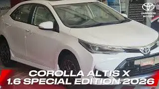 Toyota Corolla Altis X 1.6 &ndash; Special Edition 2026 | Full Features Review | Toyota Zarghoon Motors