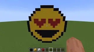Creando el Emoji de Cara con Ojos de Coraz&oacute;n 😍 en Minecraft | Pixel Art