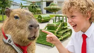 Capybara Builds Powerful Bamboo Machines… But Noah Steals Them All — Karma Strikes Back