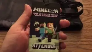 Minecon 2016 Swag Bag Unboxing / Unbagging Video #minecon2016