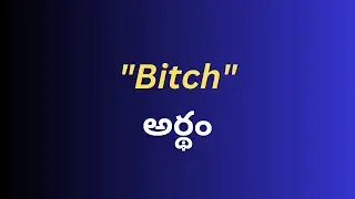 Bitch Meaning in Telugu with Examples | Bitch తెలుగు లో అర్థం