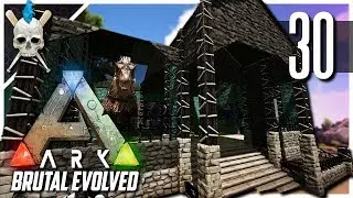 ARK: Brutal Evolved - Yutyrannus & Rex Dino Pen Build - Stone, Glass & Wood Build! [S2-E30]