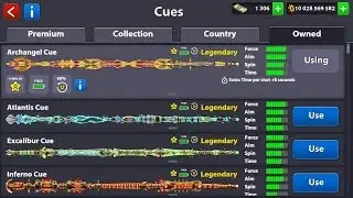 Legendary Cues & its Advantages - 8 Ball Pool