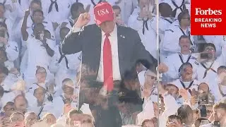 JUST IN: Trump Breaks Out The 'Trump Dance' In Front Of Service-Members At Naval Station Norfolk